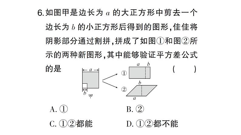 初中数学新北师大版七年级下册第一章 整式的乘除（三）作业课件2025春第5页