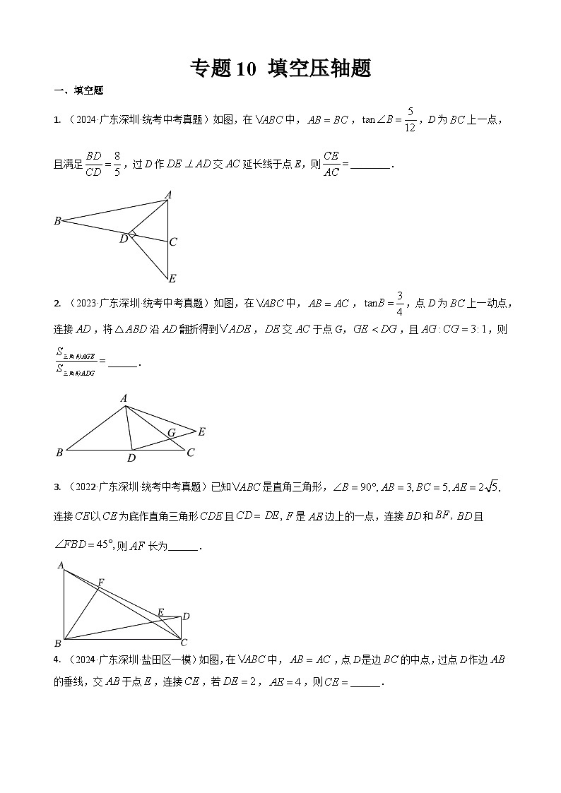 专题10 填空压轴重点题（原卷版）第1页