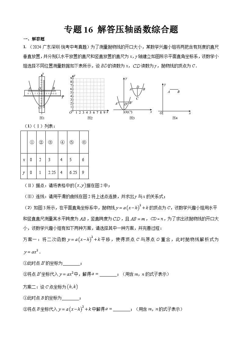 专题16 解答压轴题型：函数综合题（原卷版）第1页