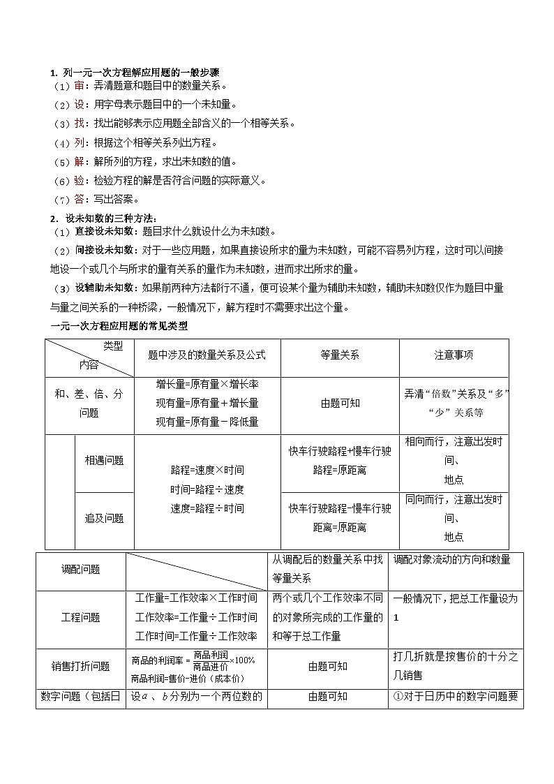 专题04 一元一次方程（5个知识回顾+15种重点题型归纳+过关检测）（解析版）第3页