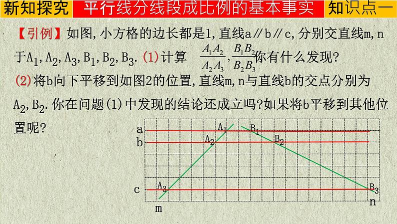 27.2.1 相似三角形的判定 平行线分线段成比例  课件 人教版九年级数学下册第6页