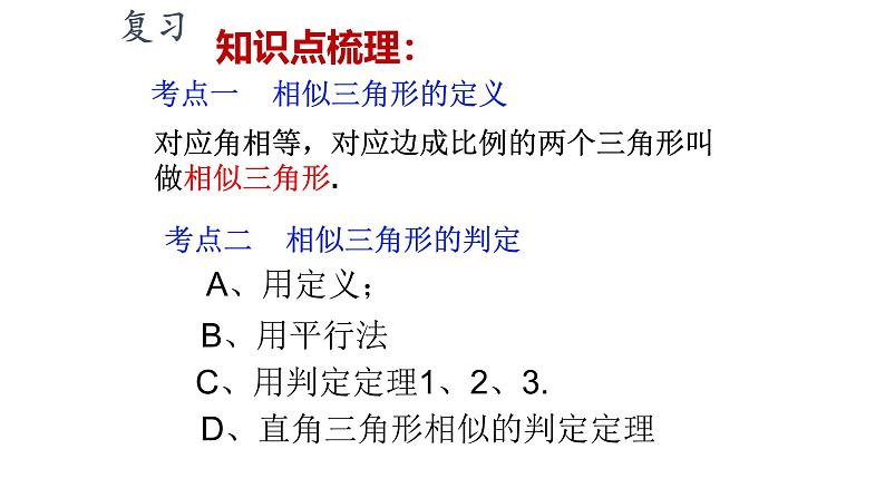 2025年中考数学一轮专题复习 相似三角形及其应用 课件第2页