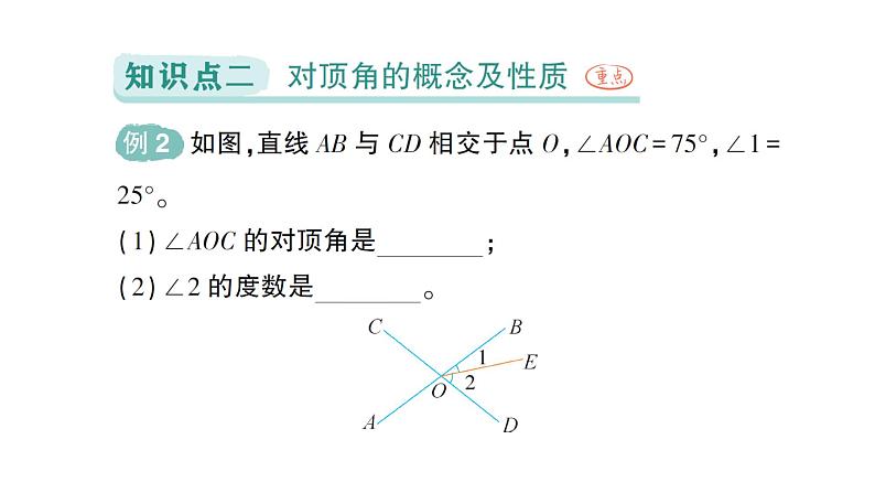 初中数学新北师大版七年级下册第二章1第一课时  对顶角、补角和余角作业课件2025年春第6页