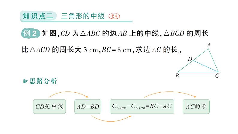 初中数学新北师大版七年级下册第四章1第三课时  三角形的高、中线与角平分线作业课件2025年春第6页