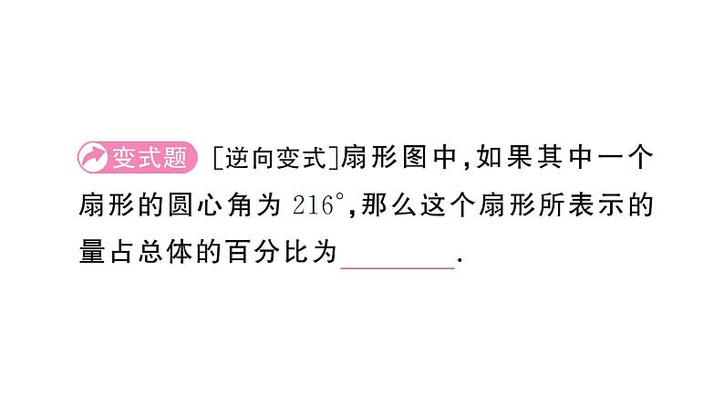 12.2.1第1课时 用扇形图描述数据（习题课件）2024-2025学年人教版七年级数学下册第4页