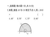 初中數(shù)學(xué)新北師大版七年級下冊第二章 相交線與平行線（一）（2.1~2.2）作業(yè)課件2025春