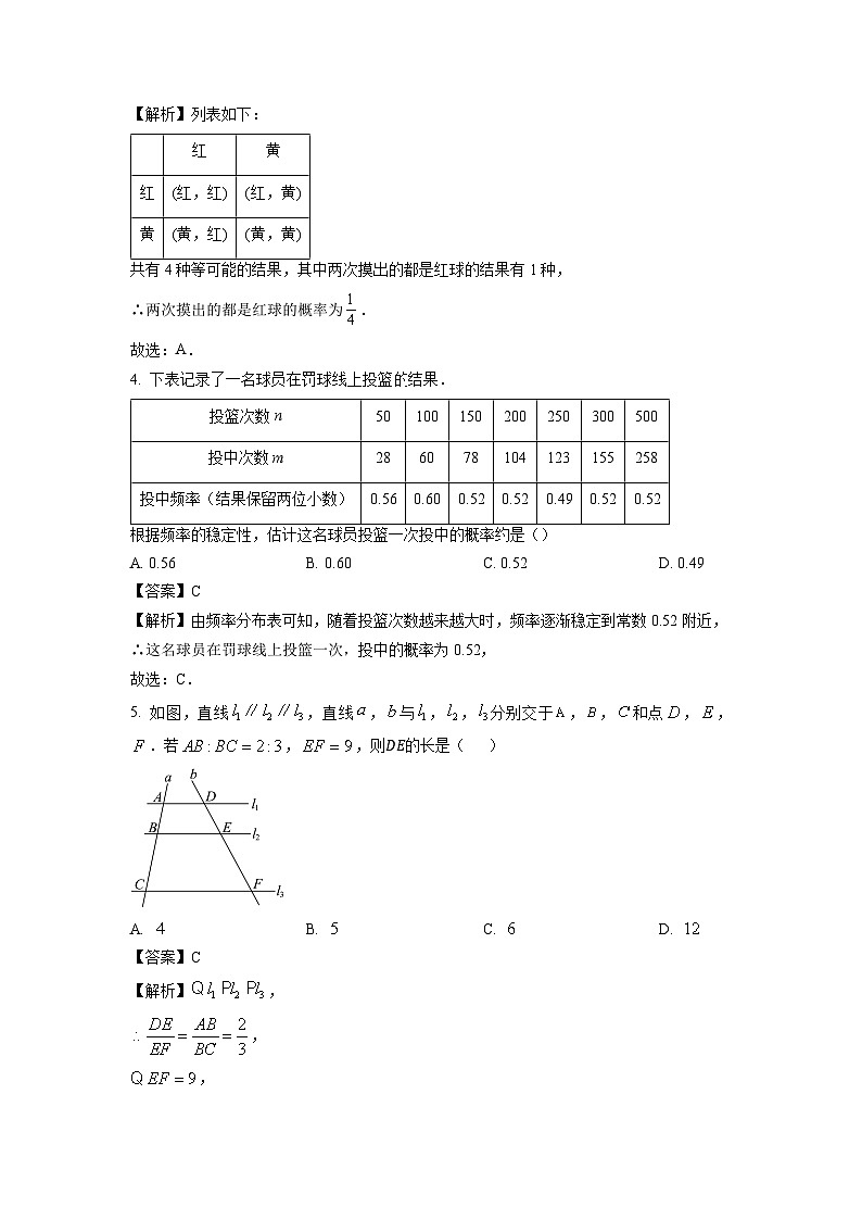2024~2025学年辽宁省沈阳市和平区九年级上学期12月期末数学试卷（解析版）第2页