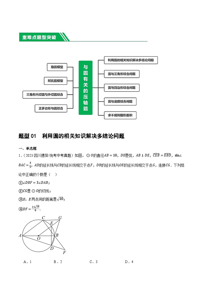 中考数学第一轮复习15 与圆有关的压轴题练习（解析版）第2页