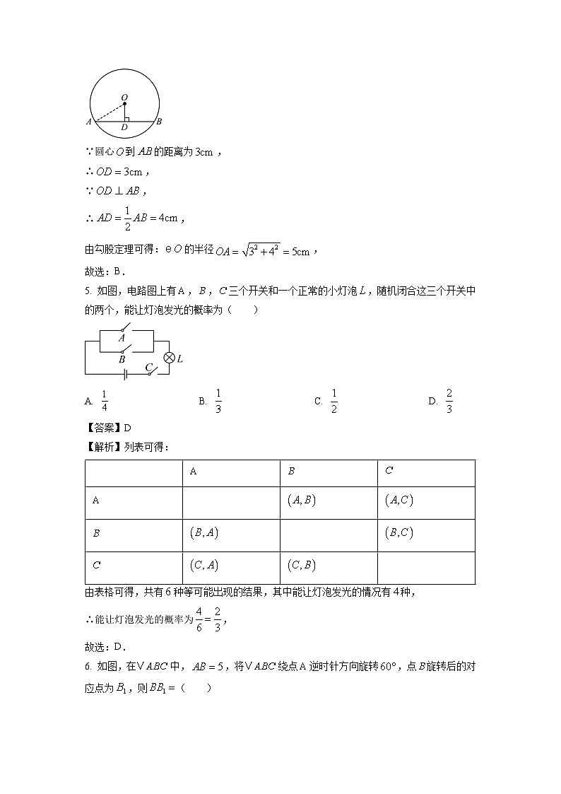 2023~2024学年四川省绵阳市名校联盟九年级上学期期末考试数学试卷（解析版）第2页