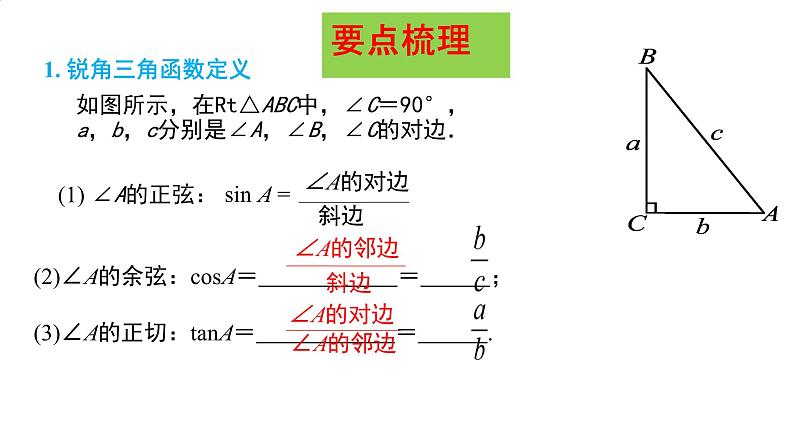 2025年九年级中考数学一轮专题复习 锐角三角函数 课件第2页