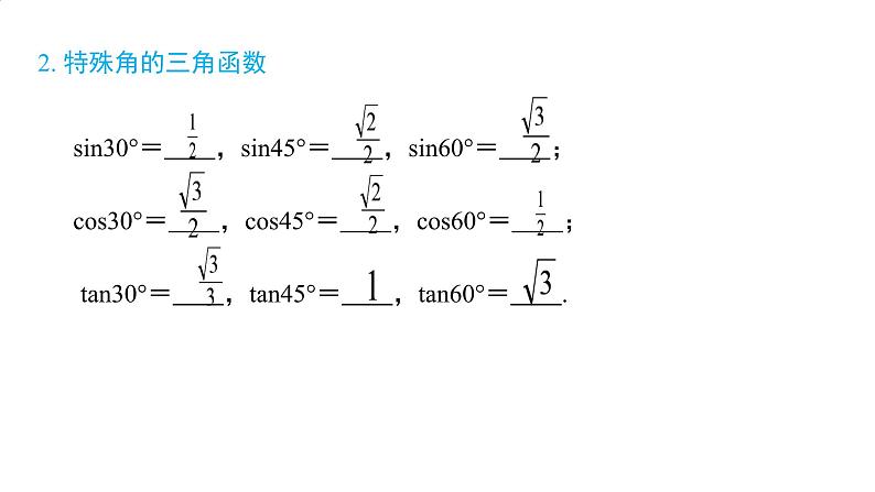 2025年九年级中考数学一轮专题复习 锐角三角函数 课件第3页