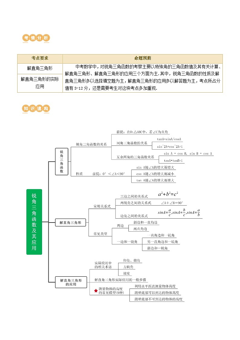 中考数学第二轮复习专题练习专题08 锐角三角形及其应用 （讲练）（解析版）第2页