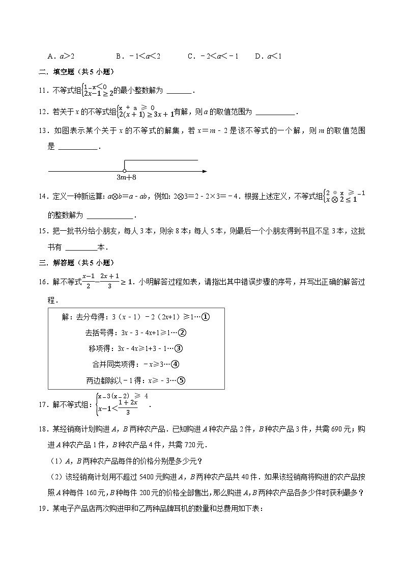 2025中考数学一轮复习讲练 第12讲  不等式与不等式组（含解析+考点卡片）第3页