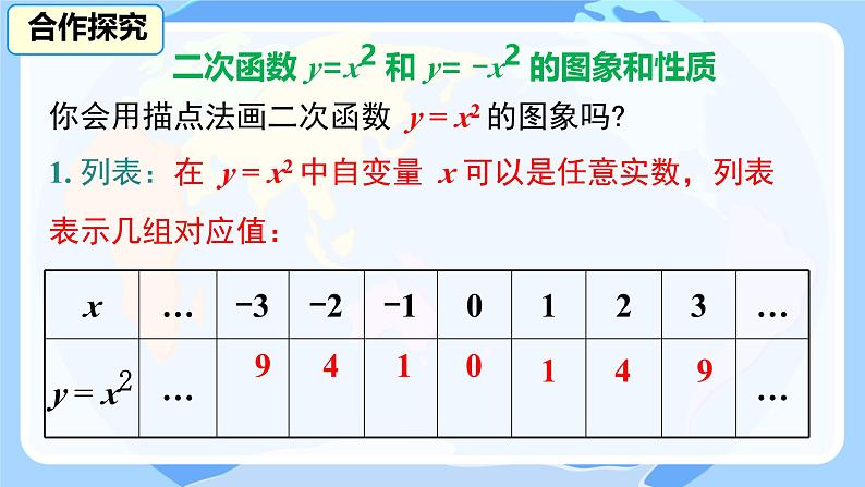 2.2.1 二次函数的图像与性质 第1课时  课件北师大版九年级数学下册第7页