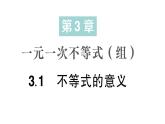 初中數(shù)學(xué)新湘教版七年級(jí)下冊(cè)3.1 不等式的意義作業(yè)課件2025春