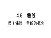 初中數(shù)學(xué)新湘教版七年級(jí)下冊(cè)4.5第1課時(shí) 垂線的概念作業(yè)課件2025春