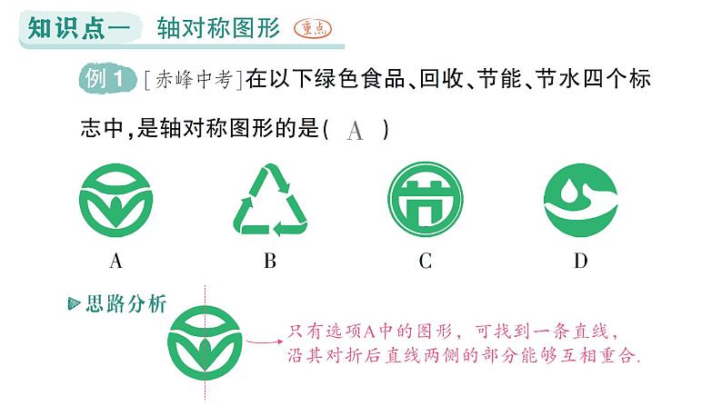 初中数学新湘教版七年级下册5.1.1 初步认识轴对称图形作业课件2025春第2页