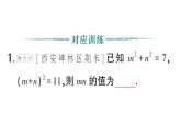初中數(shù)學(xué)新湘教版七年級(jí)下冊第1章專題1 完全平方公式的基本變形作業(yè)課件2025春
