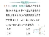 初中數(shù)學新湘教版七年級下冊第4章專題9 平行線中的拐點模型作業(yè)課件2025春