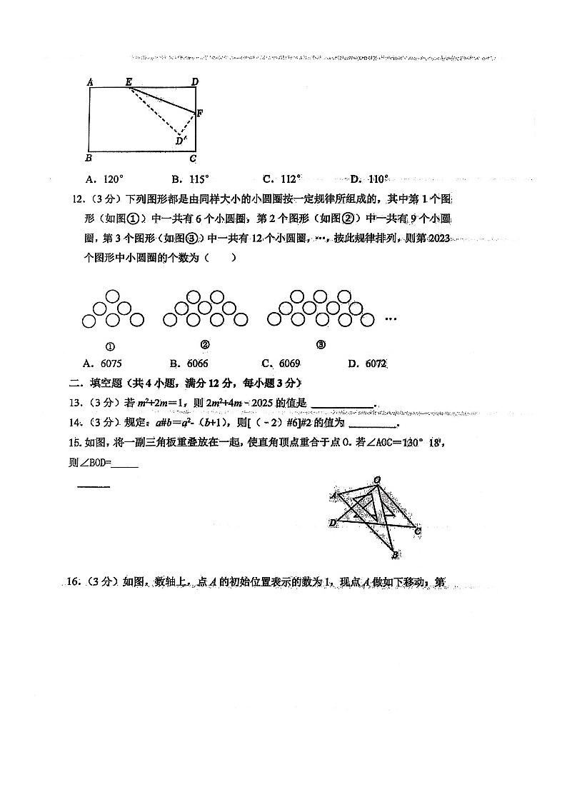 河北省邯郸市2024-2025学年七年级上学期冀教版期末数学试题第3页
