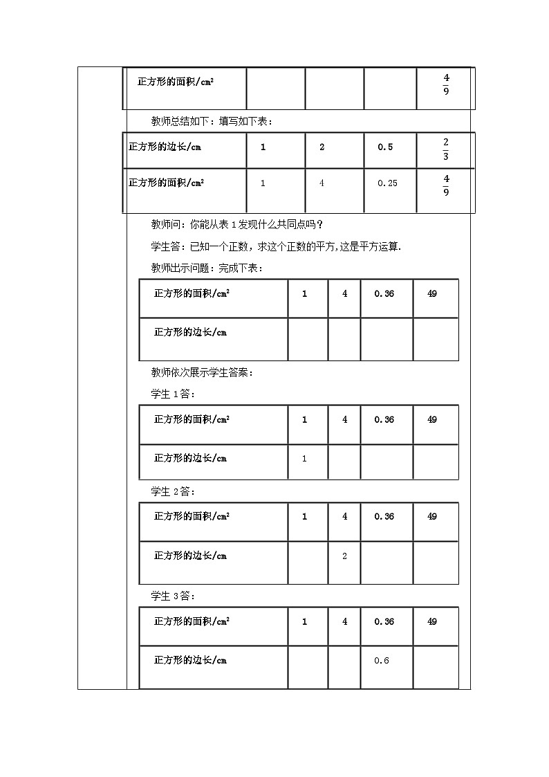 8.1 平方根 （第二课时）教案第3页