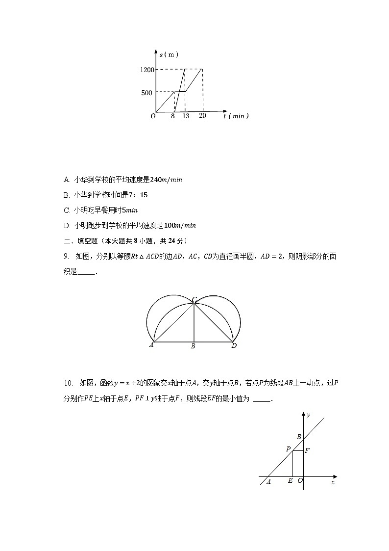 人教版八年级数学下册期末复习综合检测试卷第3页