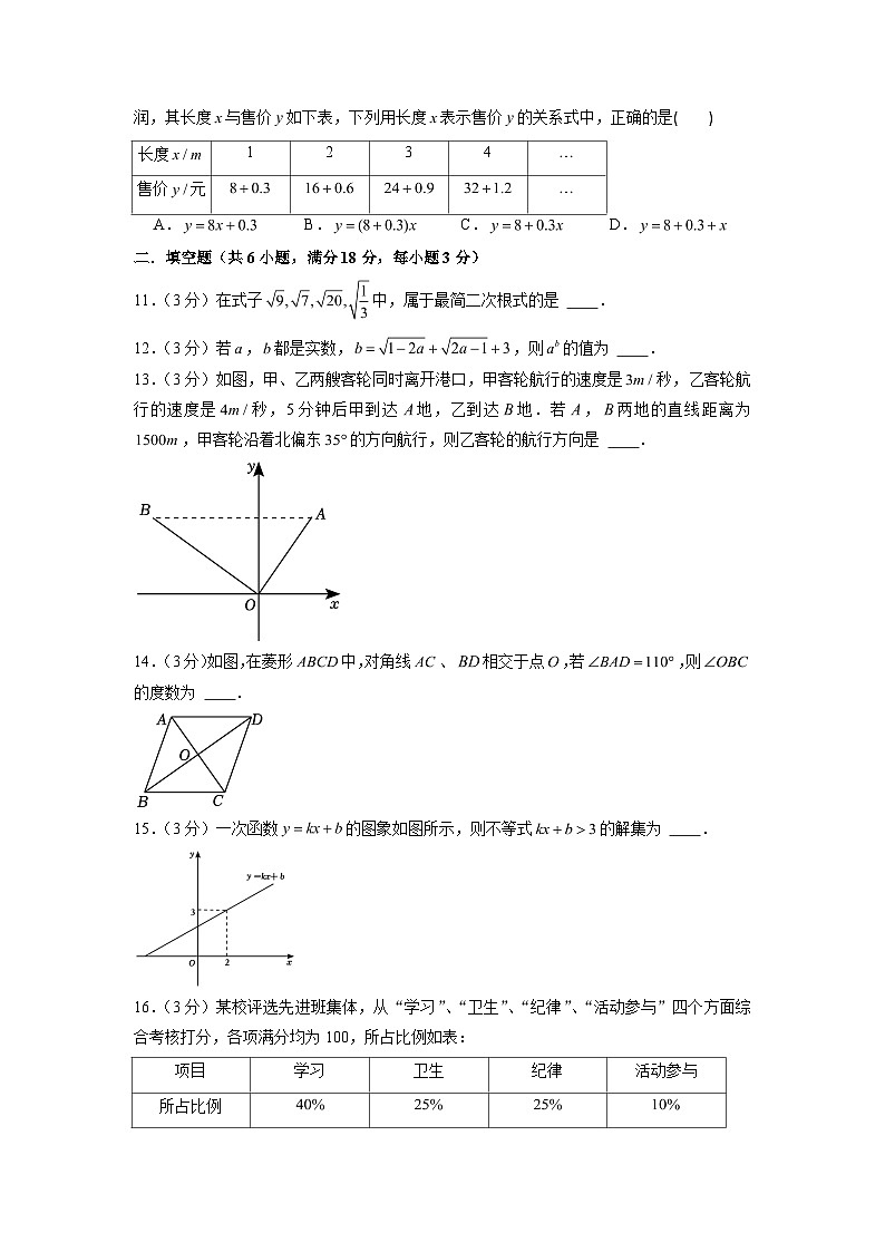 期末复习综合检测卷  人教版八年级数学下册第2页