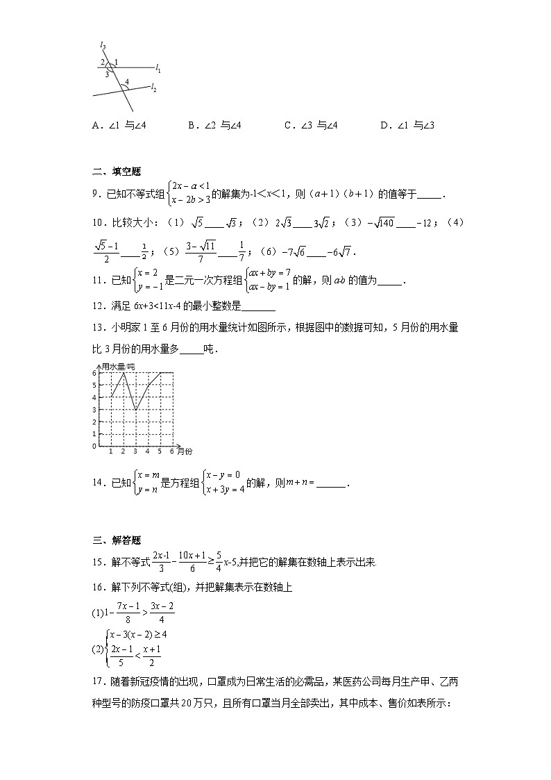 人教版数学七年级下册 期末巩固训练试题第2页