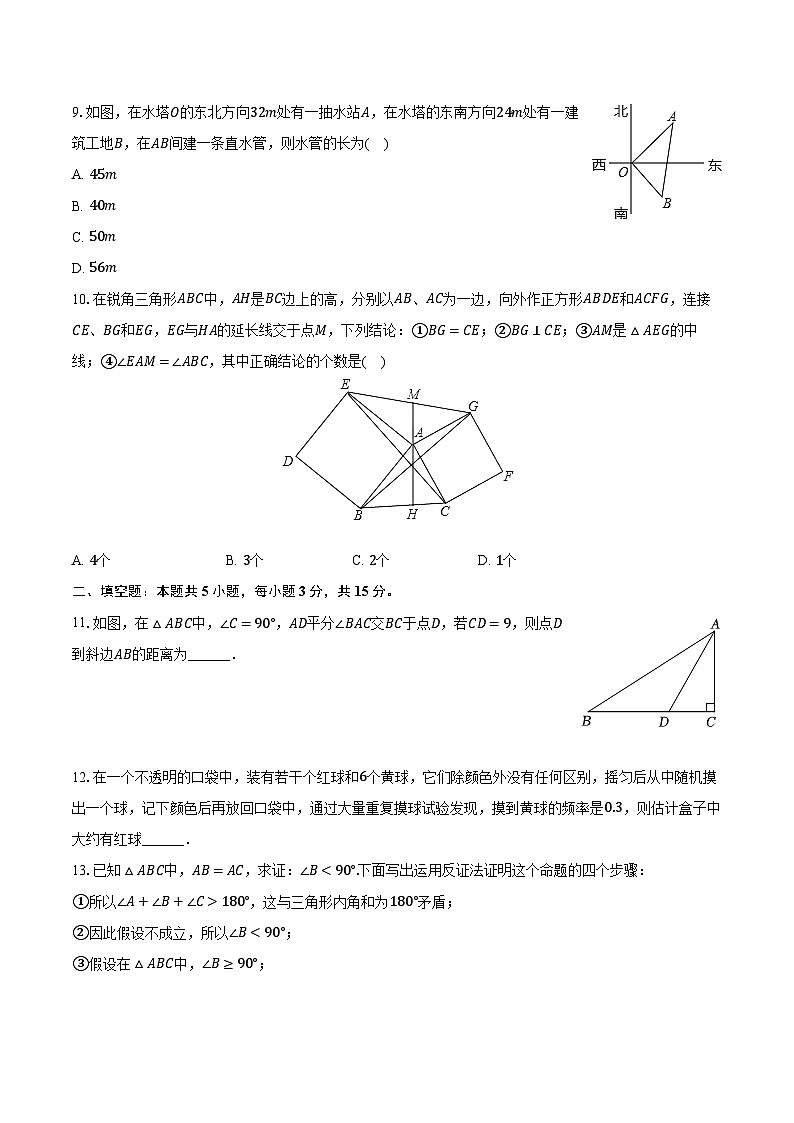 河南省洛阳市嵩县2024-2025学年八年级（上）期末数学试卷第2页