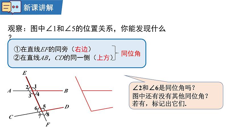 7.1.3两条直线被第三条直线所截课件  2024-2025学年人教版数学七年级下册第6页