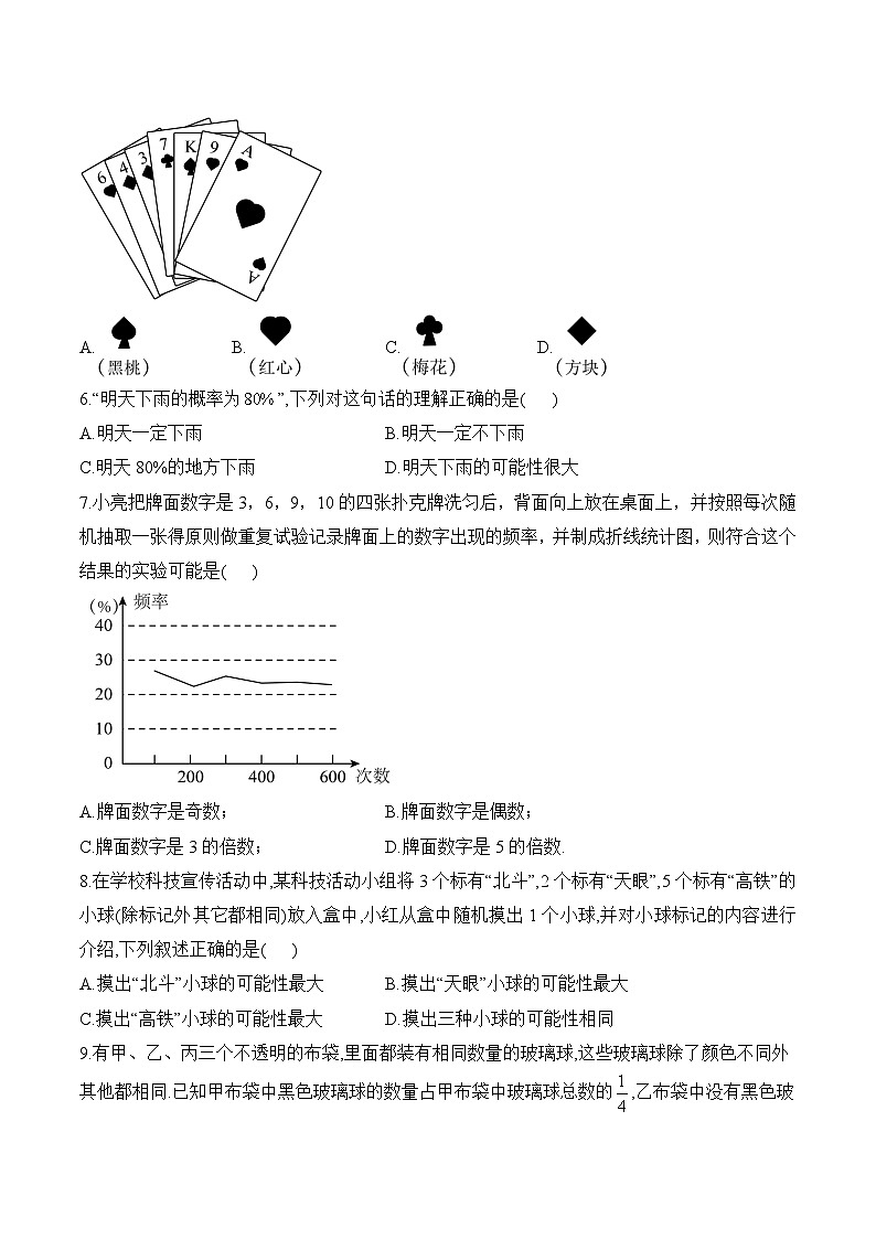 北师大版（2024新版）七年级下册数学第三章 概率初步 素养提升测试卷（含答案解析）第2页