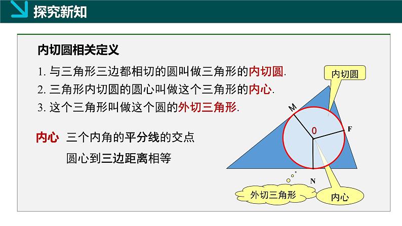 2.5.4三角形的内切圆（同步课件）-2024-2025学年九年级数学下册（湘教版）第7页