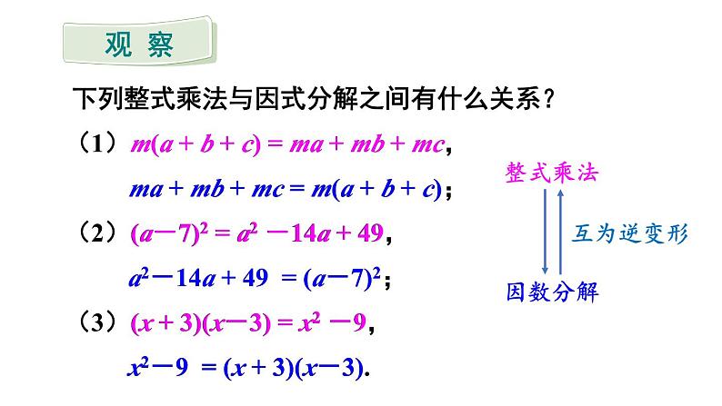 8.4 因式分解 第1课时 (课件)-2024-2025学年沪科版(2024)七年级数学下册第4页