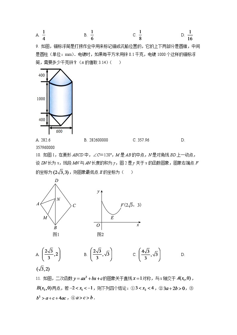 2024年四川省绵阳市中考数学模拟试卷（原卷版）第3页