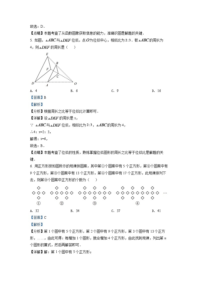 2024年重庆市中考数学模拟试卷（A卷）（解析版）第3页