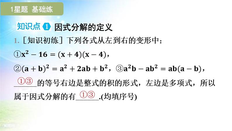 沪科版（2024新版）七年级下册数学8.4 因式分解 课件第4页