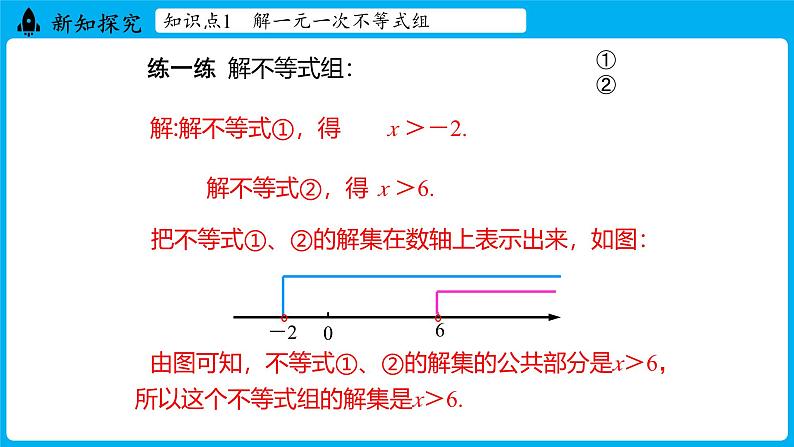 冀教版(2024)数学七年级下册 11.5 一元一次不等式组（第2课时 ） （课件）第7页