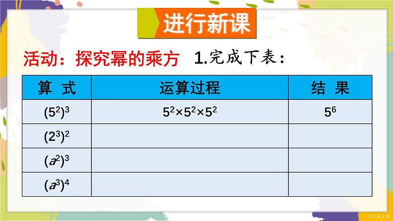 泸科版（2024）数学七年级下册 8.1.2  第1课时 幂的乘方 PPT课件第7页