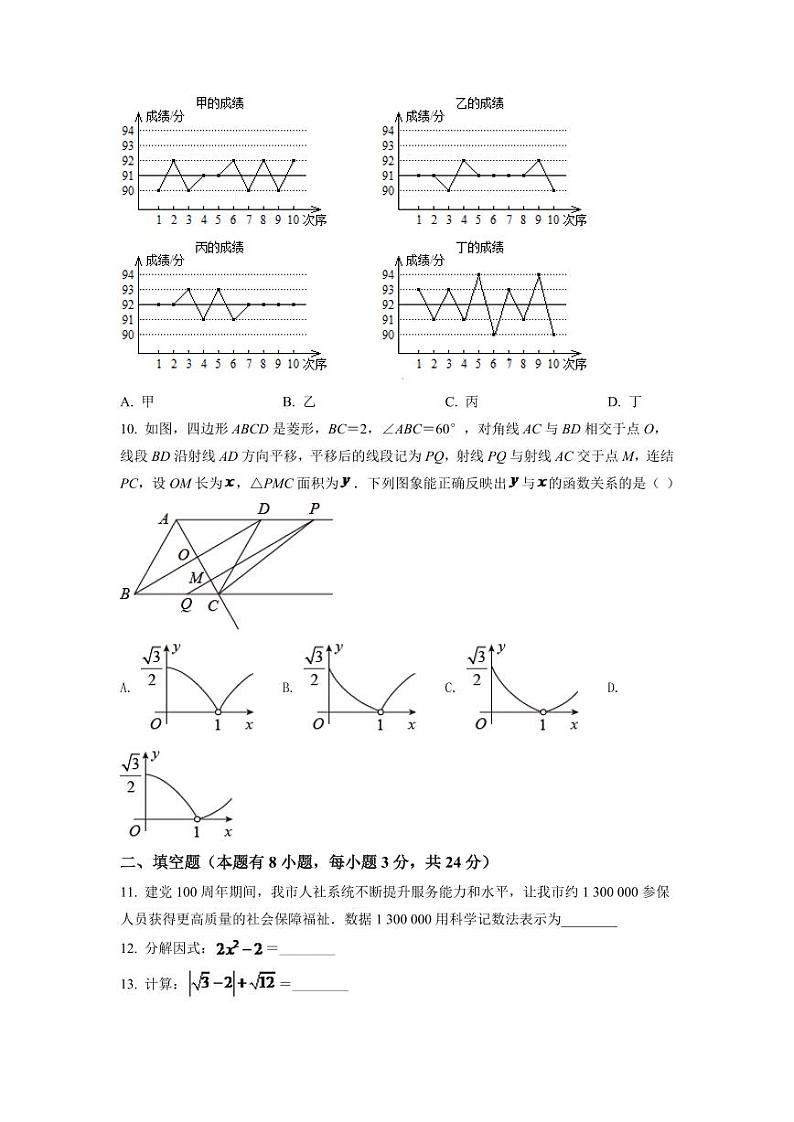 辽宁省盘锦市2024年中考数学模拟试卷（原卷版）第3页