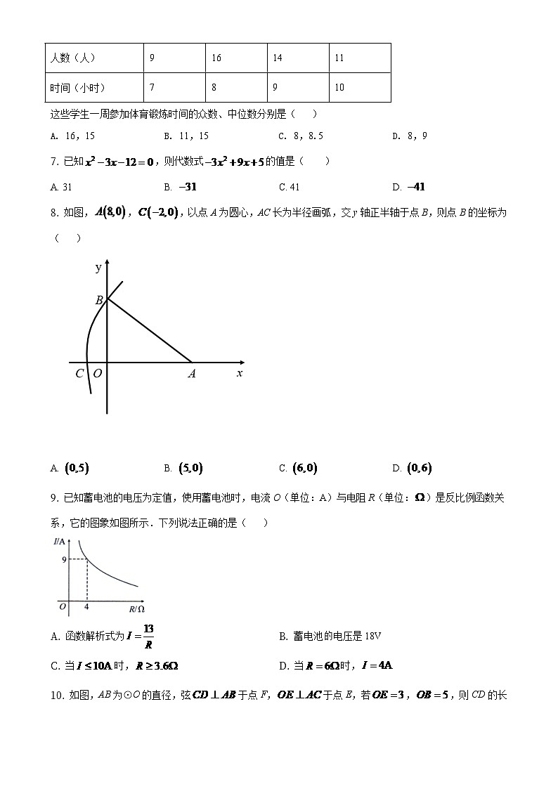 四川省自贡市2024年中考数学模拟（原卷版）第2页