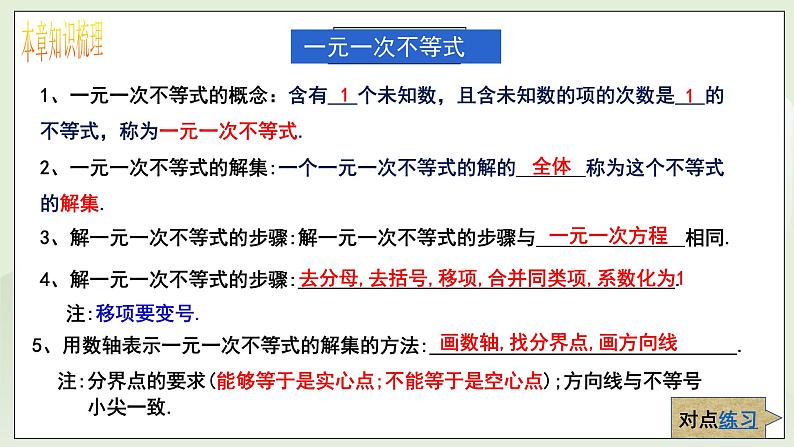 新湘教版初中数学七年级下册3.6《不等式（组）》复习与小结课件第6页