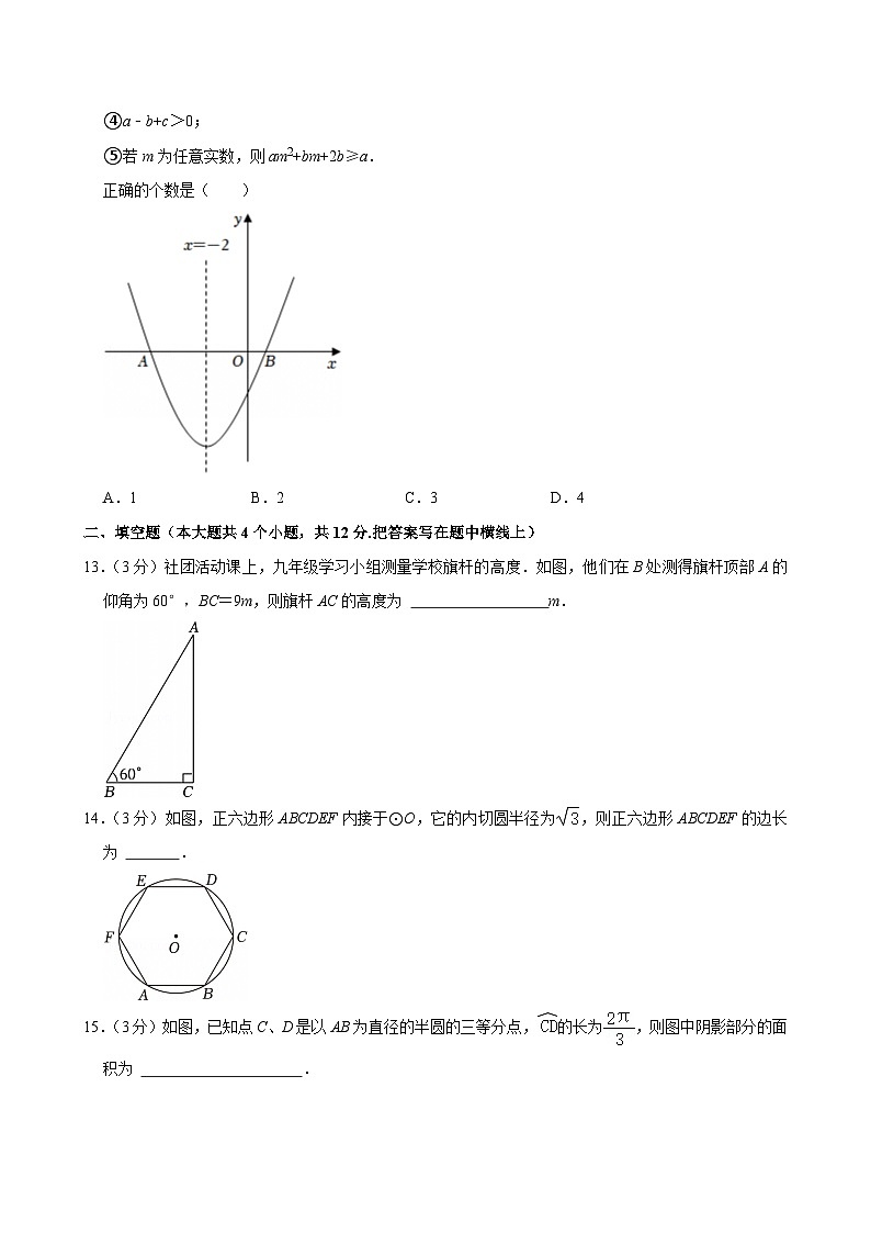 +河北省衡水市2024-2025学年九年级上学期期末数学试卷第3页