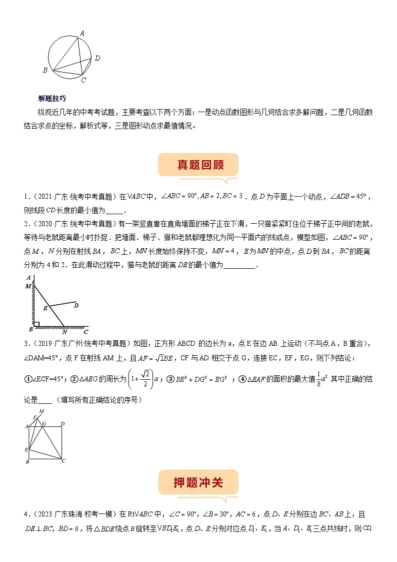 （广东专用）中考数学三轮考前冲刺押题练习第15题 最值 四边形 规律（原卷版）第2页