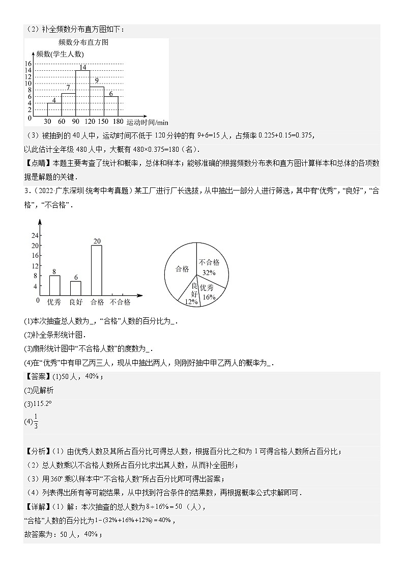 （广东专用）中考数学三轮考前冲刺押题练习第17题 统计与概率 （解析版）第3页