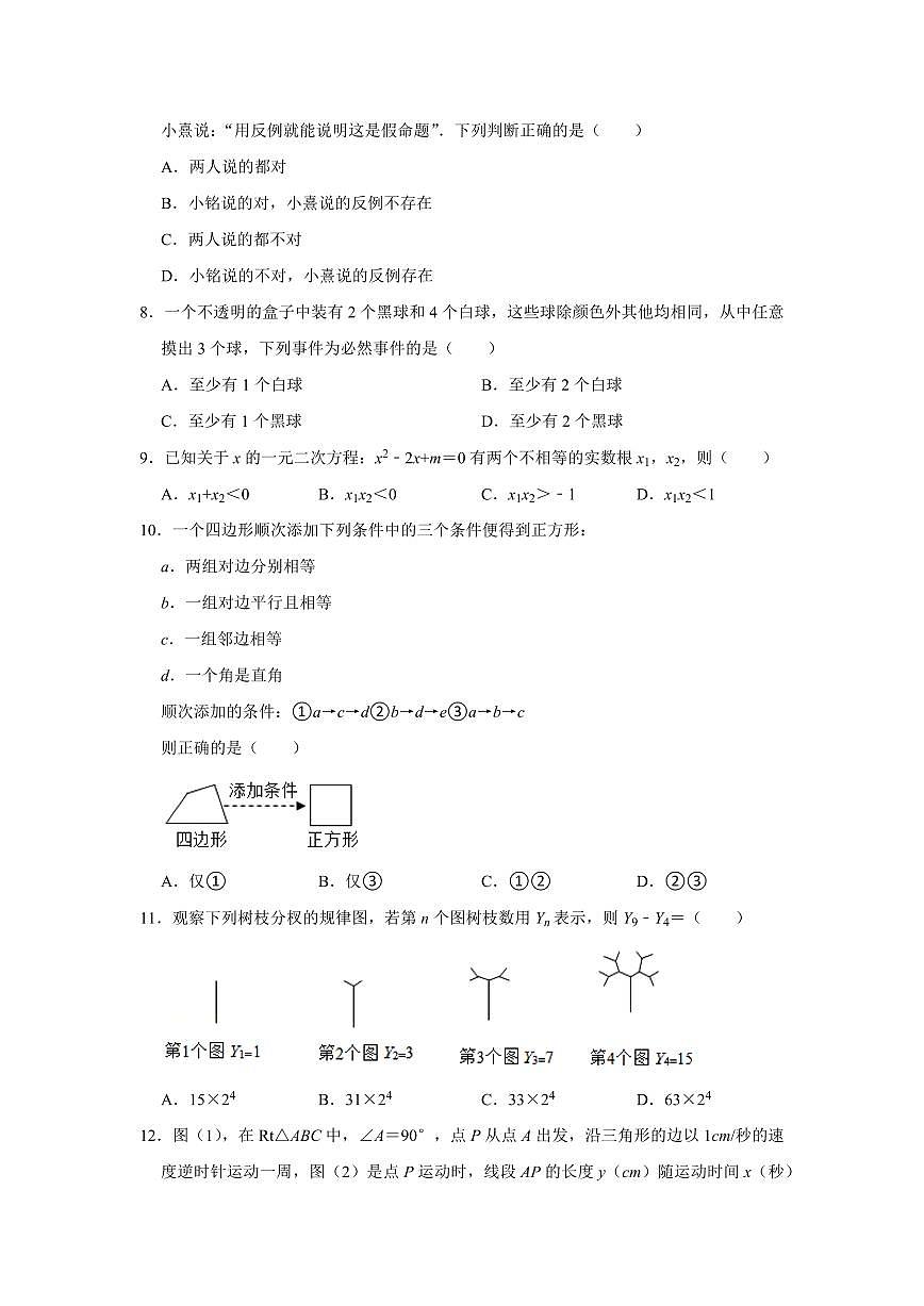 2024年广西玉林市中考数学模拟试题试卷解析版第2页