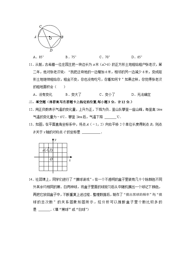 2024年湖北省宜昌市中考数学模拟试题试卷++解析版第3页