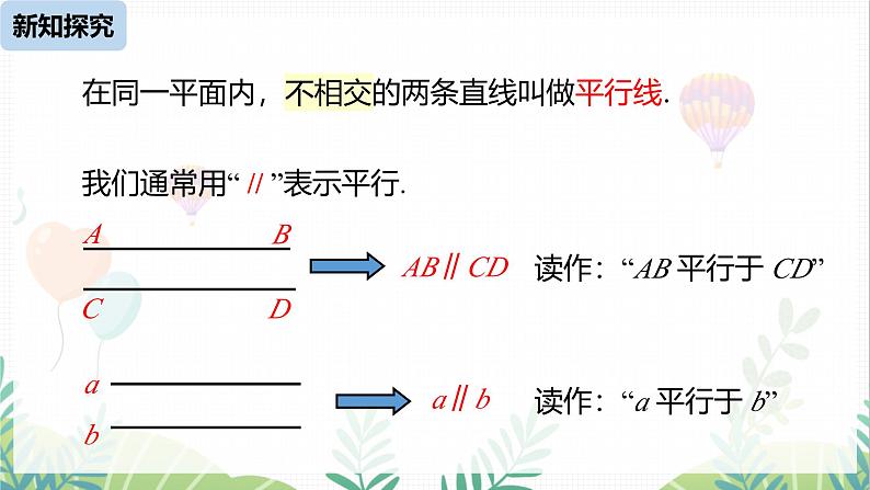 人教版2024数学七年级下册 第7章  7.2.1平行线 PPT课件第6页