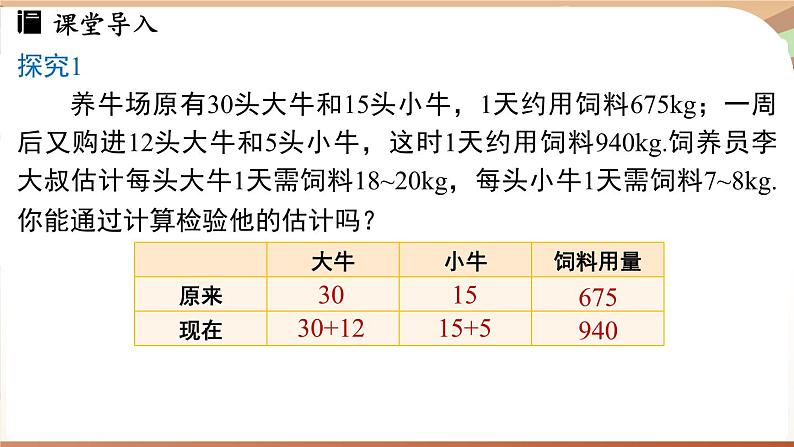 人教版数学（2024）七年级下册 10.3实际问题与二元一次方程组（课时1）(课件）第5页