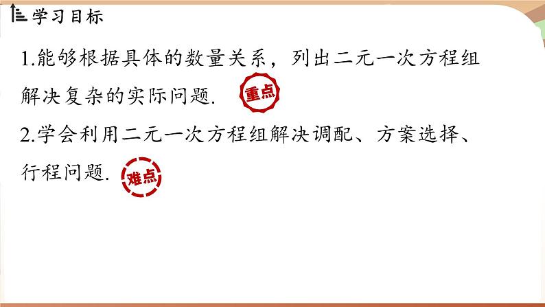 人教版数学（2024）七年级下册 10.3实际问题与二元一次方程组(课时3)(课件）第3页