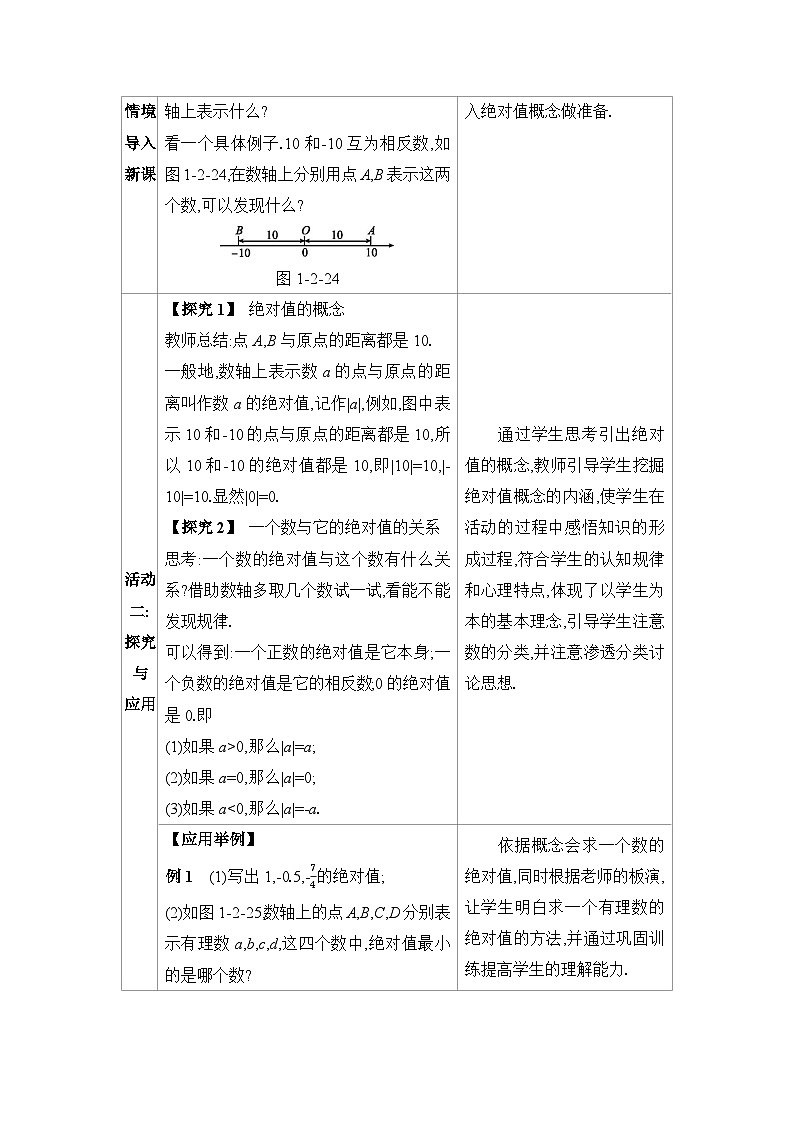 人教版（2024）七年级数学上册 1.2.4 绝对值 教案2第2页